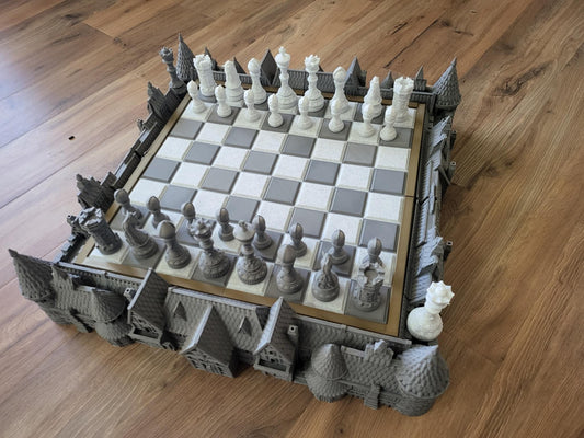 Beautiful Custom Chess Set, The Fortress From Hexchess 2 Design