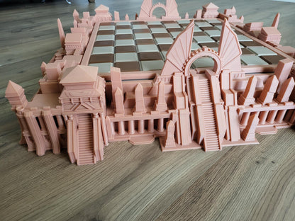 Beautiful Custom Chess Set, The Sand Fortress From Hexchess 2 Design