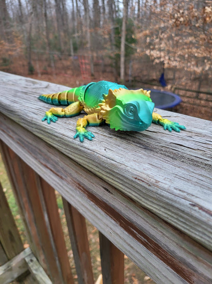 Flexible Bearded Dragon 3D Printed Articulated Desktop Pet - Excellent Fidget Toy, Sensory Toy, or ADHD! Beardie!!!